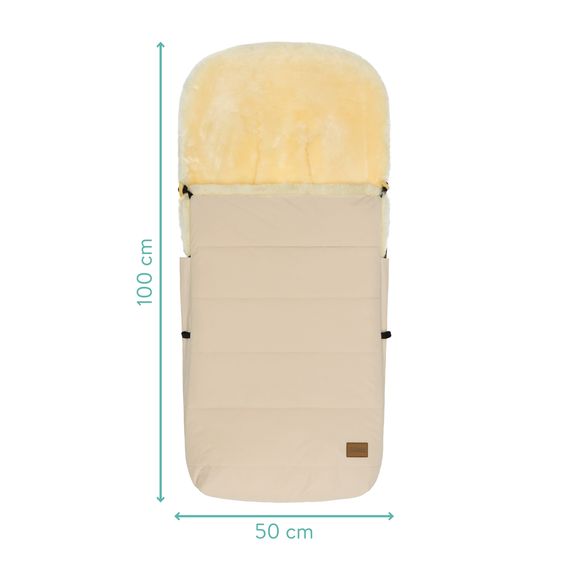 Fillikid Sheepskin Footmuff Bernina for buggy, sport and stroller - Natural