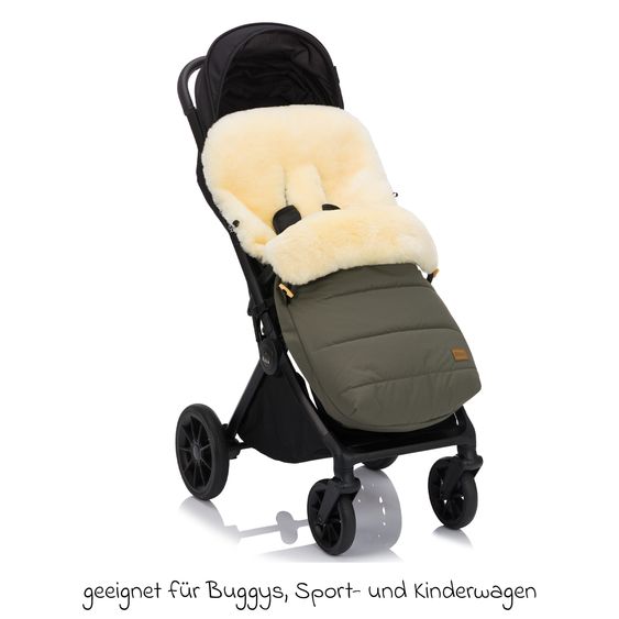 Fillikid Sheepskin Footmuff Bernina for buggy, sport and stroller - Olive