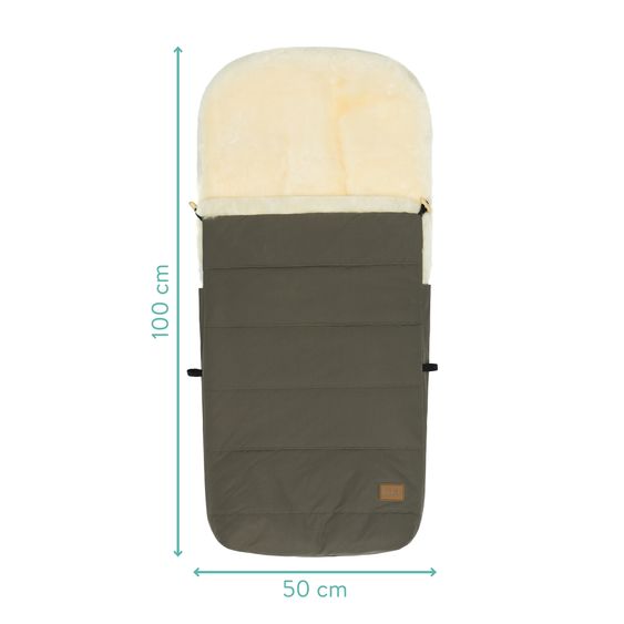 Fillikid Sheepskin Footmuff Bernina for buggy, sport and stroller - Olive