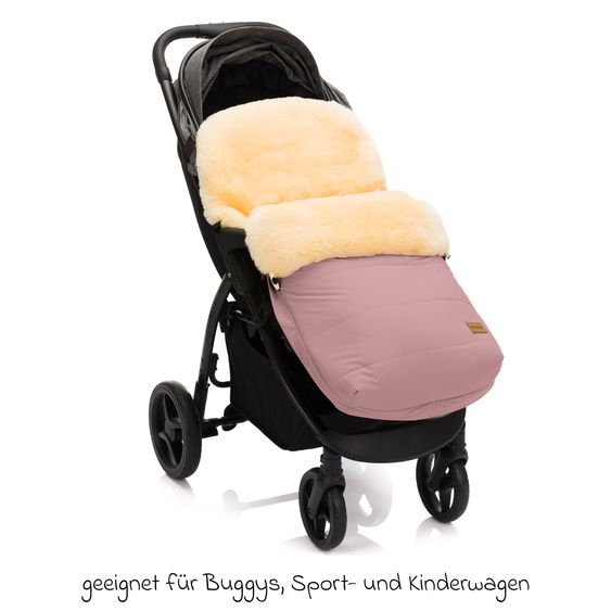 Fillikid Lammfell-Fußsack Bernina für Buggy, Sport- und Kinderwagen - Rosa