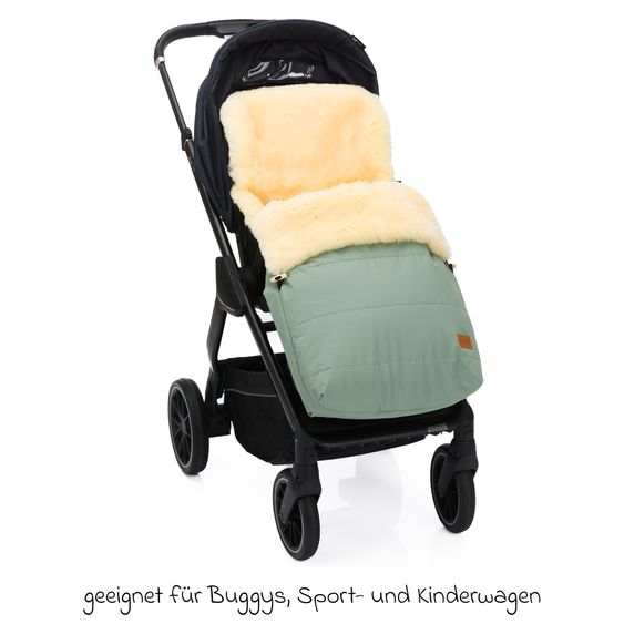 Fillikid Lammfell-Fußsack Bernina für Buggy, Sport- und Kinderwagen - Salbei