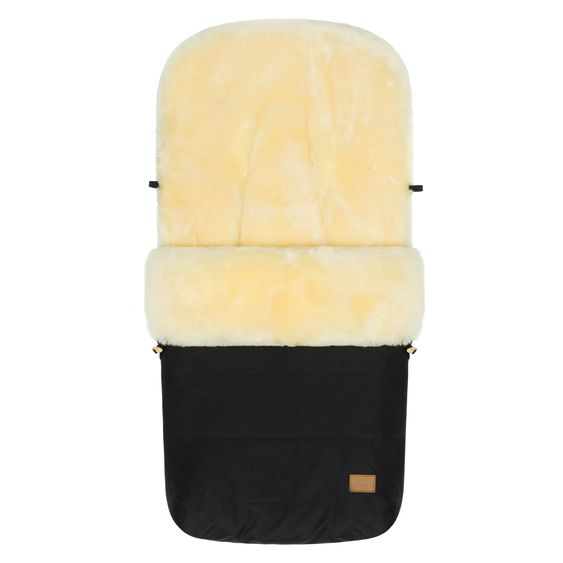 Fillikid Sheepskin Footmuff Bernina for buggy, sport and stroller - Black