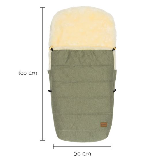 Fillikid Lammfell-Fußsack Bernina Style für Buggy, Sport- und Kinderwagen - Pistazie
