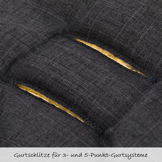 Fillikid Lammfell-Fußsack Brünn - Melange Dunkelgrau