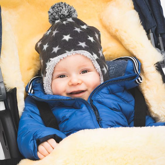 Fillikid Lammfell-Fußsack Makalu - Schwarz