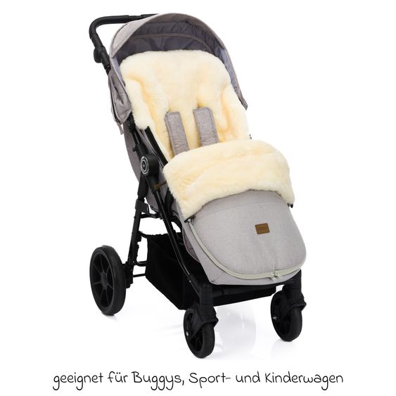 Fillikid Lammfell-Fußsack Makalu Style für Buggy, Sport- und Kinderwagen - Champagner