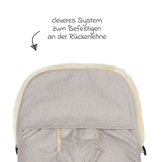 Fillikid Lammfell-Fußsack Makalu Style für Buggy, Sport- und Kinderwagen - Champagner