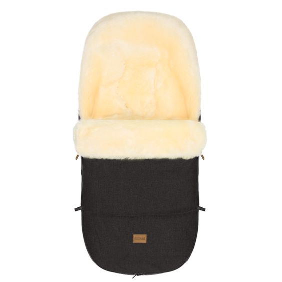 Fillikid Lammfell-Fußsack Makalu Style für Buggy, Sport- und Kinderwagen - Ebenholz