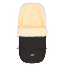 Lammfell-Fußsack Makalu Style für Buggy, Sport- und Kinderwagen - Ebenholz