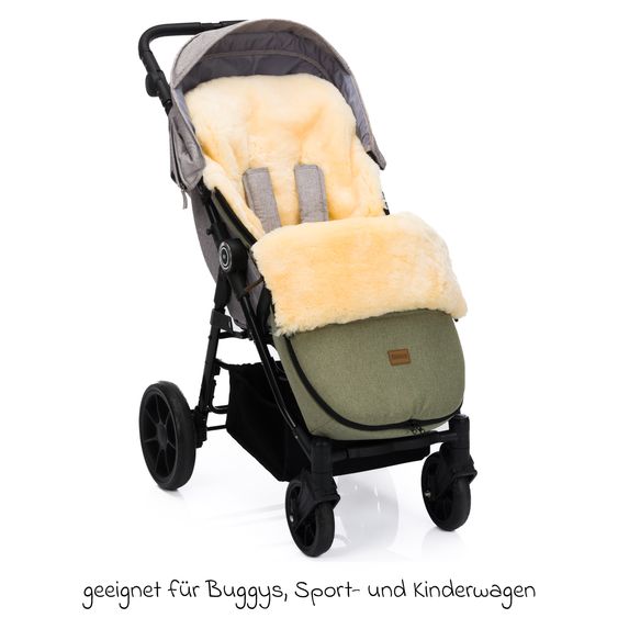 Fillikid Lammfell-Fußsack Makalu Style für Buggy, Sport- und Kinderwagen - Pistazie