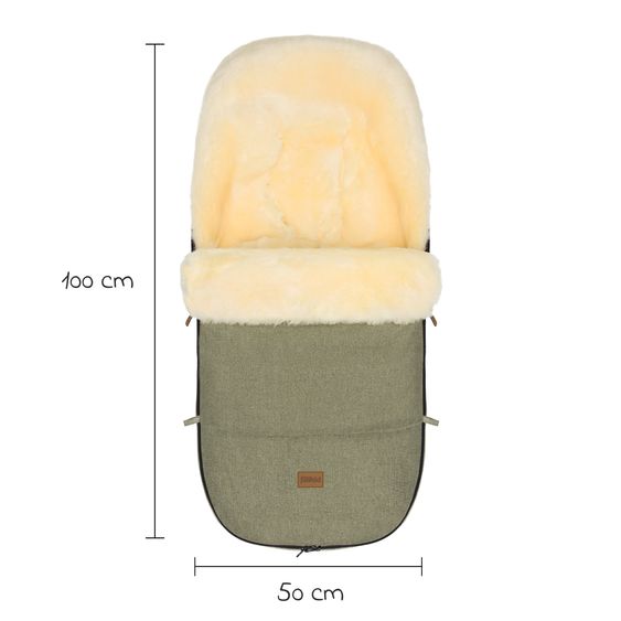 Fillikid Lammfell-Fußsack Makalu Style für Buggy, Sport- und Kinderwagen - Pistazie