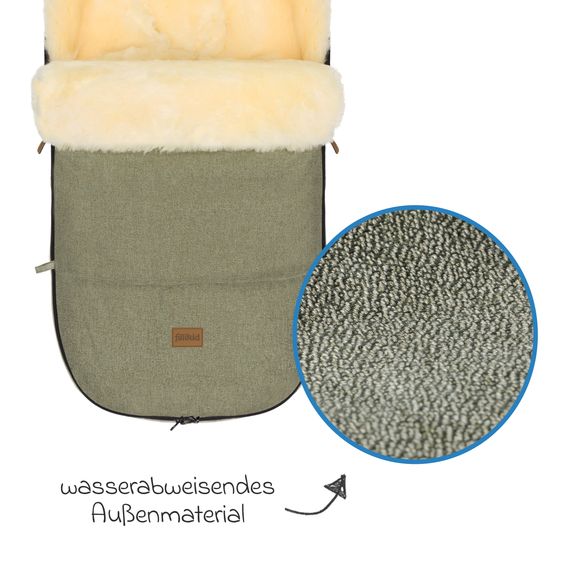 Fillikid Lammfell-Fußsack Makalu Style für Buggy, Sport- und Kinderwagen - Pistazie