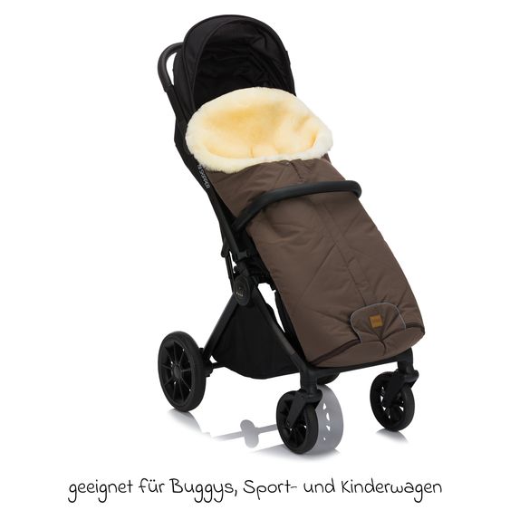 Fillikid Sacco a Pelo in Lana d'Agnello Rax per Passeggino Leggero, Sportivo e Passeggino - Braun
