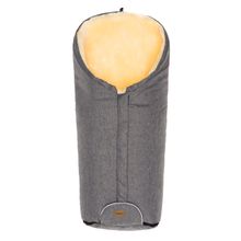 Lammfell-Fußsack Tacama - Hellgrau Melange