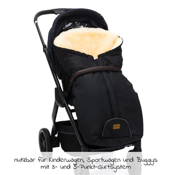 Fillikid Lammfell-Fußsack Tacama - Schwarz