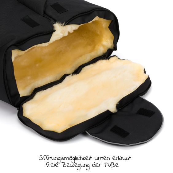Fillikid Lammfell-Fußsack Tacama - Schwarz