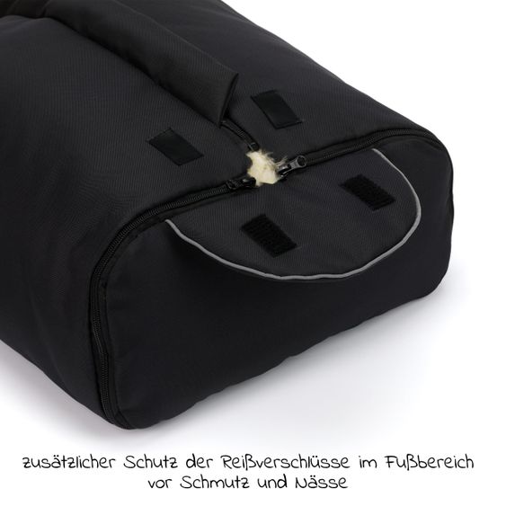 Fillikid Lammfell-Fußsack Tacama - Schwarz