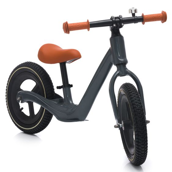 Fillikid Speedy SL balance bike with 12-inch pneumatic wheels, aluminum frame & bell - grey