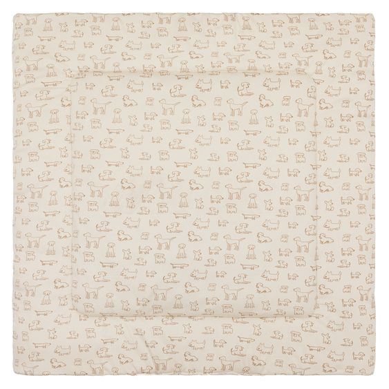 Fillikid Materassino per box neonati 120 x 120 cm - Cane - Beige
