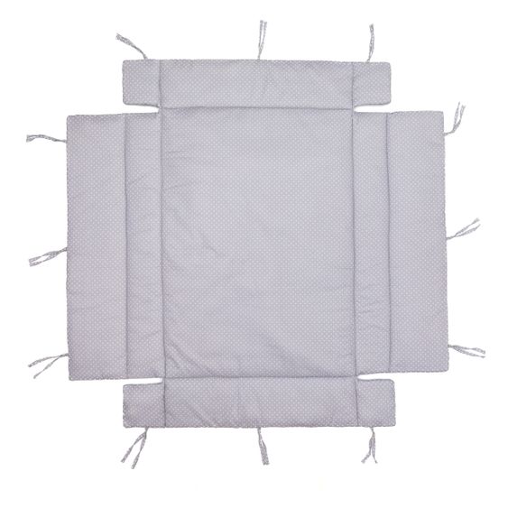 Fillikid Laufstalleinlage Flexi für Laufgitter mit 75 x 100 cm & 100 x 100 cm - kleine Punkte Exklusiv - Grau