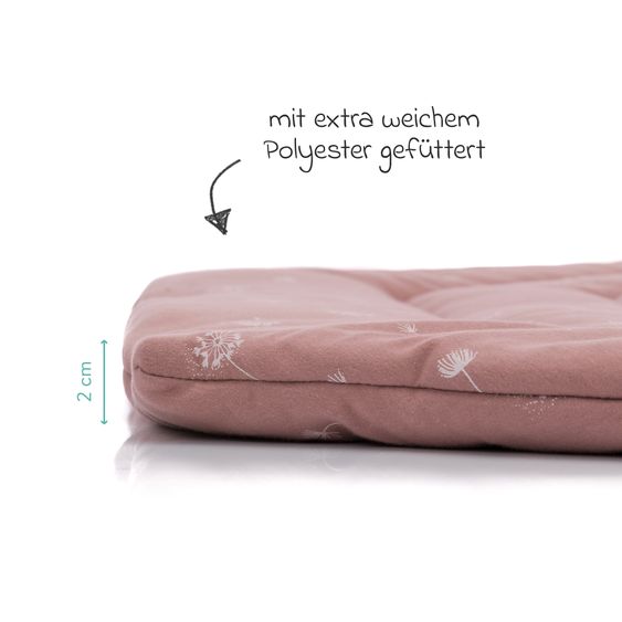 Fillikid Laufstalleinlage für 6-eck Laufgitter Jersey - Pusteblume - Rosa