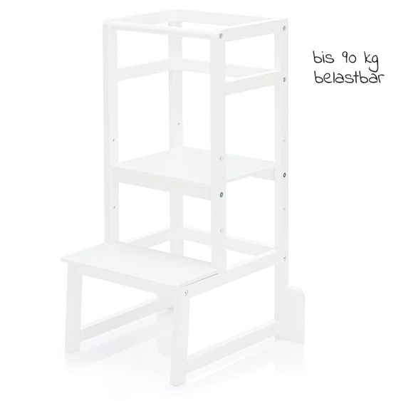 Fillikid Torre di apprendimento a 3 pieghe regolabile in altezza fino a 90 kg - Bianco
