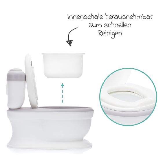 Fillikid Mini toilet Marlin with flushing sound and 6 melodies, extra compartment incl. removable container