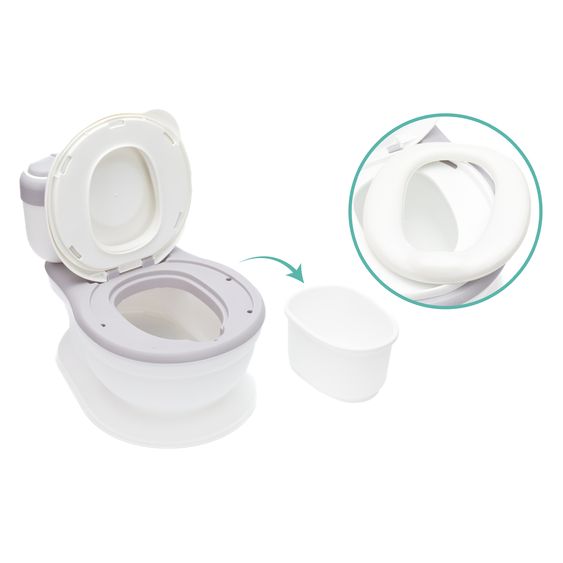 Fillikid Mini toilet Marlin with flushing sound and 6 melodies, extra compartment incl. removable container