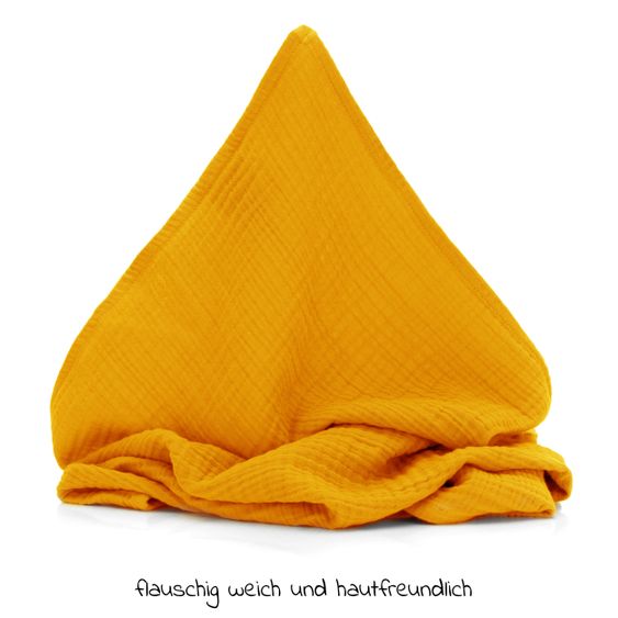 Fillikid Muslin blanket Soft 2-ply 85 x 85 cm - Curry