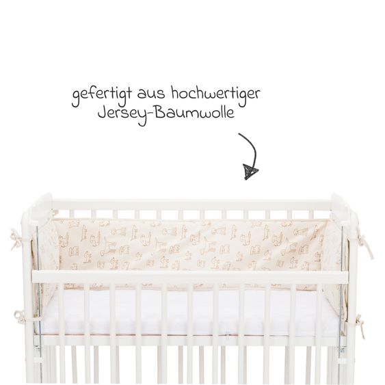 Fillikid Tour De Lit Pour Lit Cododo Nino 175 x 26 cm - Beige