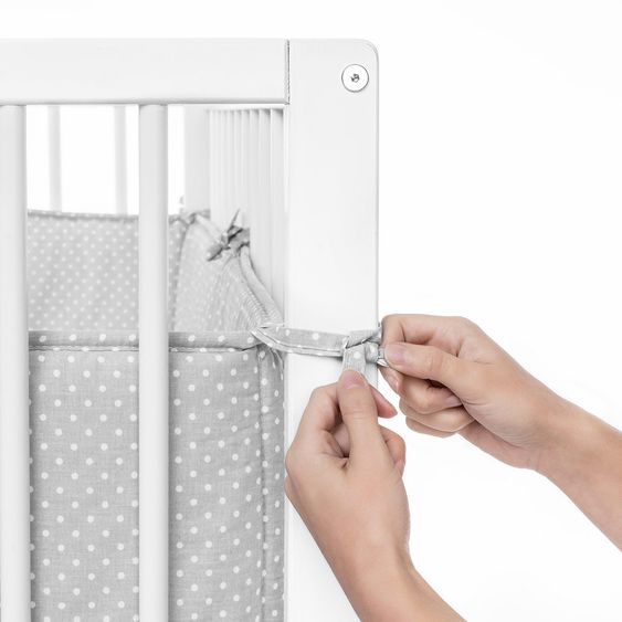 Fillikid Nestchen für Beistellbett Universal + Premium Vario 3in1 - Punkte - Grau