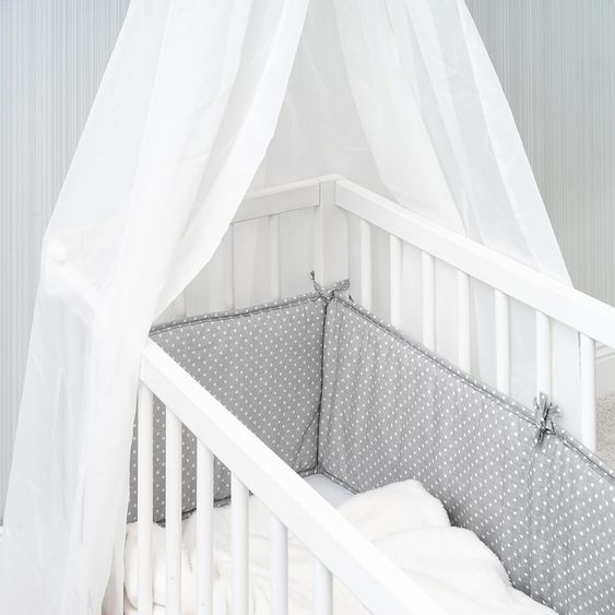 Fillikid Nestchen für Beistellbett Universal + Premium Vario 3in1 - Punkte - Grau