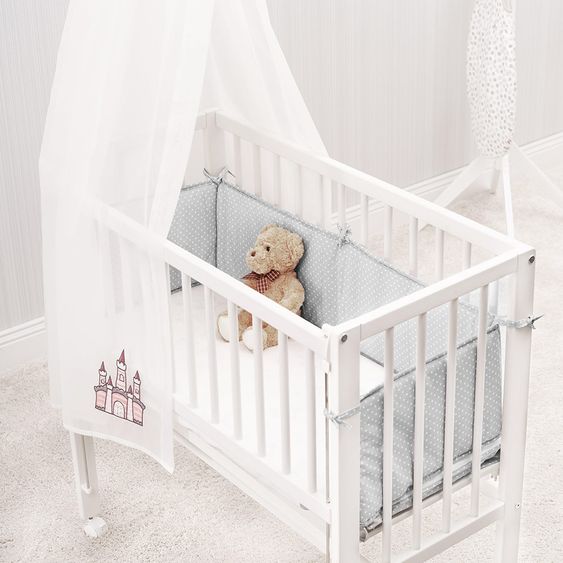 Fillikid Nestchen für Beistellbett Universal + Premium Vario 3in1 - Punkte - Grau