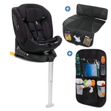Reboarder Car Seat Aris 360° rotatable from birth - 12 years (40 cm - 150 cm) with Isofix base incl. seat cover & car seat bag - Black
