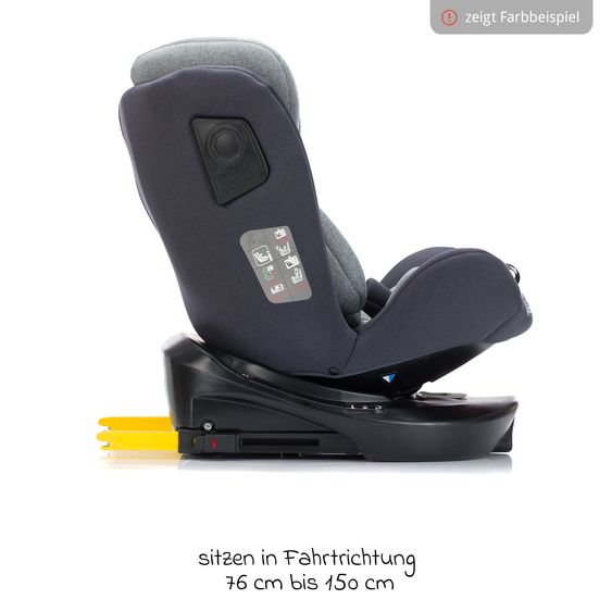 Fillikid Reboarder-Kindersitz Nico 360° drehbar ab Geburt - 12 Jahre (40 cm - 150 cm) mit Isofix-Base - Schwarz
