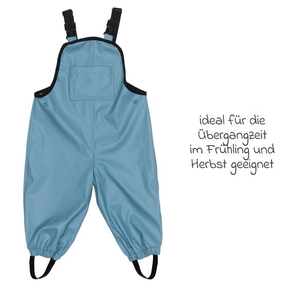 Fillikid Regenhose windicht, wasserabweisend, atmungsaktiv mit versiegelten Nähten und elastichen Beinabschlüsse - Blau - Gr. 98/104