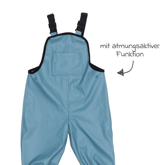 Fillikid Regenhose windicht, wasserabweisend, atmungsaktiv mit versiegelten Nähten und elastichen Beinabschlüsse - Blau - Gr. 98/104