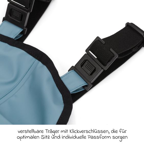 Fillikid Regenhose windicht, wasserabweisend, atmungsaktiv mit versiegelten Nähten und elastichen Beinabschlüsse - Blau - Gr. 98/104