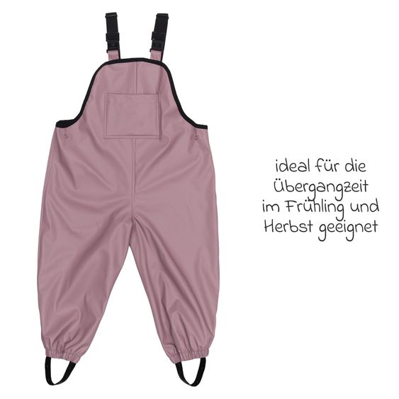 Fillikid Regenhose windicht, wasserabweisend, atmungsaktiv mit versiegelten Nähten und elastichen Beinabschlüsse - Rose - Gr. 98/104