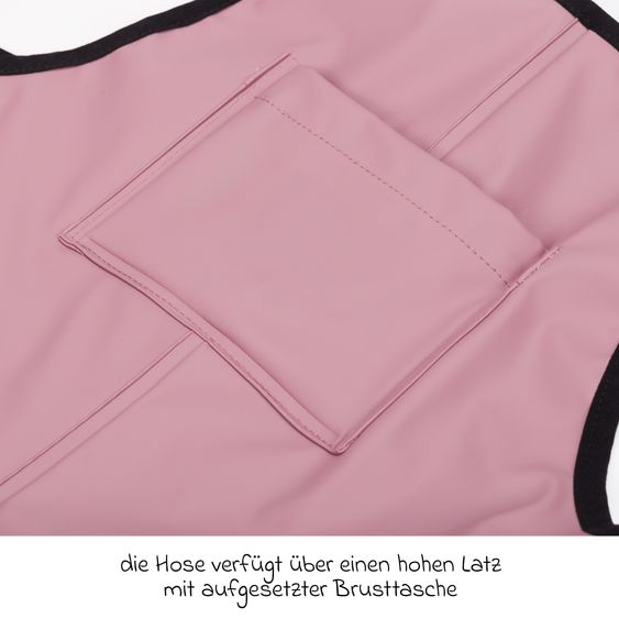 Fillikid Regenhose windicht, wasserabweisend, atmungsaktiv mit versiegelten Nähten und elastichen Beinabschlüsse - Rose - Gr. 98/104