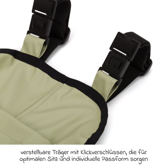 Fillikid Regenhose windicht, wasserabweisend, atmungsaktiv mit versiegelten Nähten und elastichen Beinabschlüsse - Salbei - Gr. 98/104