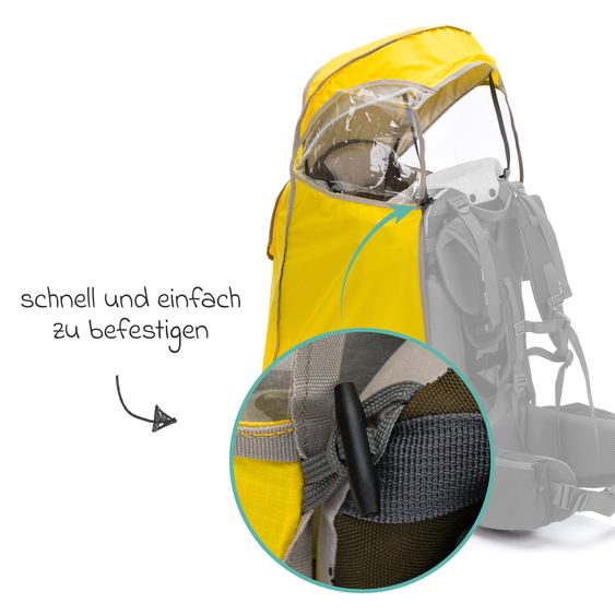 Fillikid Rain cover for back carrier model 18003+18004 - Yellow