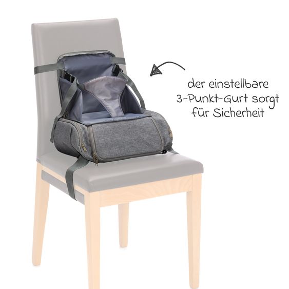 Fillikid Seggiolino da viaggio con attacco per passeggino, 2 scomparti termici e scomparto extra large - grigio melange