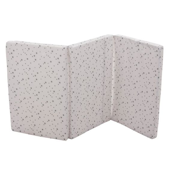 Fillikid Reisebett-Matratze 60 x 120 cm - Sterne - Grau