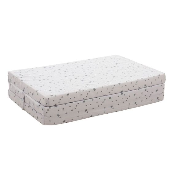 Fillikid Reisebett-Matratze 60 x 120 cm - Sterne - Grau