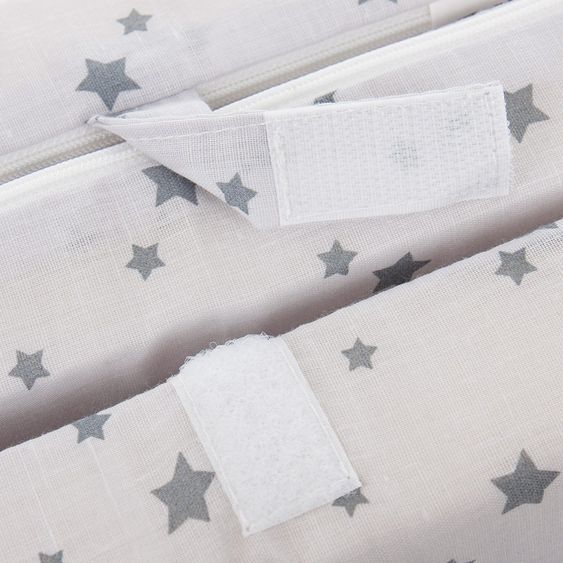 Fillikid Reisebett-Matratze 60 x 120 cm - Sterne - Grau