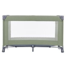 Lettino da viaggio Valencia da 6 mesi - 15 kg con meccanismo di piegatura con una mano, ingresso laterale e ruote 120 x 60 cm - Verde