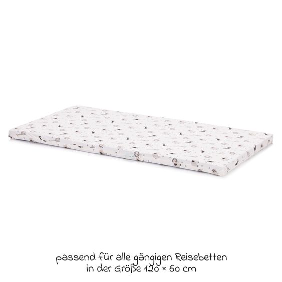 Fillikid Travel Cot Mattress Rolled for travel cots with 120 x 60 cm incl. carry bag - Cream