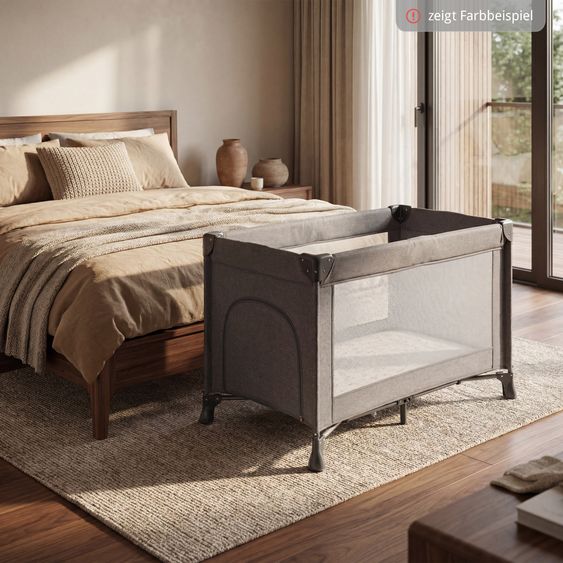 Fillikid Travel Cot Mattress Rolled for travel cots with 120 x 60 cm incl. carry bag - Cream