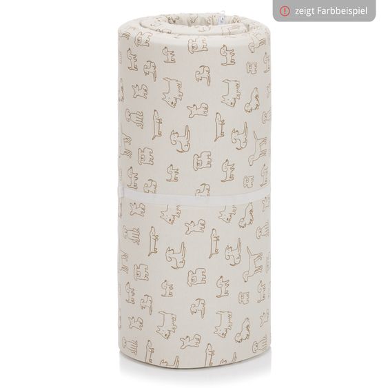 Fillikid Travel Cot Mattress Rolled for travel cots with 120 x 60 cm incl. carry bag - Cream